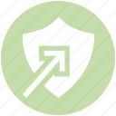 antivirus, arrow, protect, security, shape, shield
