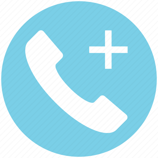 Call, communication, contact, landline, phone, plus, telephone icon - Download on Iconfinder