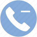 call, communication, contact, landline, minus, phone, telephone