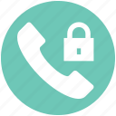 call, communication, contact, landline, lock, phone, telephone