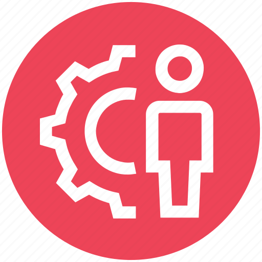 Gear, male, person, settings, user, working icon - Download on Iconfinder