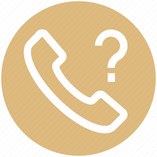 Call, communication, contact, landline, phone, question mark, telephone icon - Download on Iconfinder