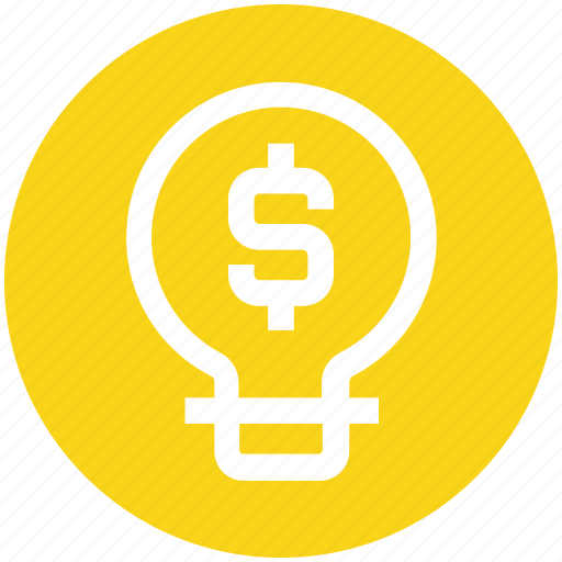 Bulb, dollar, electric bulb, light, light bulb, money, power icon - Download on Iconfinder