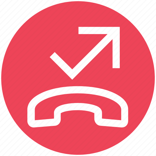 Arrow, call, communication, contact, landline, phone, telephone icon - Download on Iconfinder