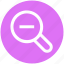 find, glass, magnifier, minus, out, searching, zoom 
