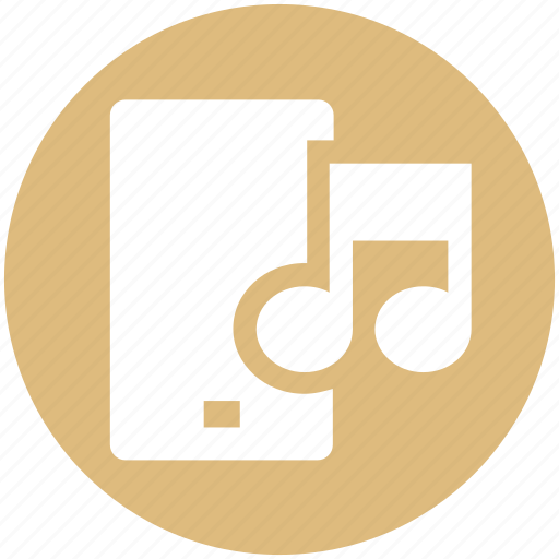 Cell phone, device, mobile, music note, phone, smartphone, song icon - Download on Iconfinder