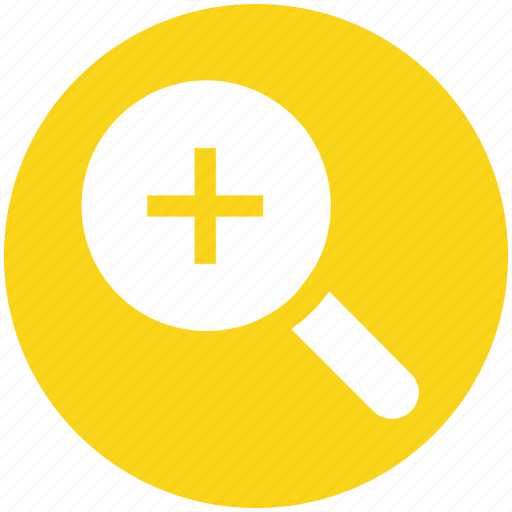 Find, glass, in, magnifier, plus, searching, zoom icon - Download on Iconfinder