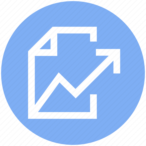 Arrow, contract, document, graph, page, transaction, up icon - Download on Iconfinder