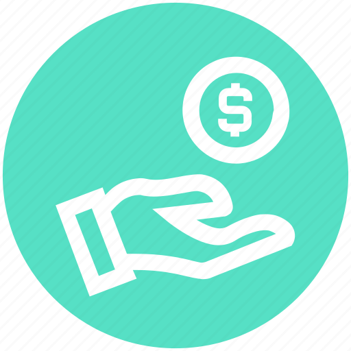 Coin, dollar, finance, funds, hand, money, payment icon - Download on Iconfinder