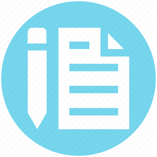 Document, edit, homework, page, paper, pencil, write icon - Download on Iconfinder