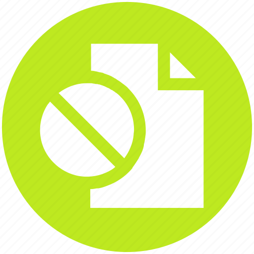 Ban, document, file, no, off, page, paper icon - Download on Iconfinder