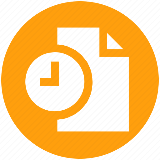 Clock, document, file, page, paper, schedule, time icon - Download on Iconfinder