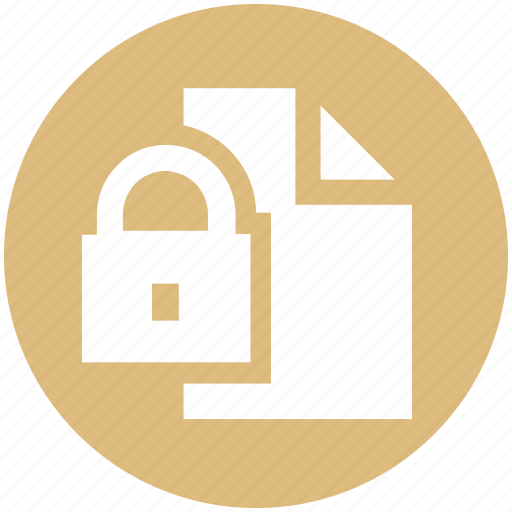 Document, file, lock, page, paper, protect, security icon - Download on Iconfinder