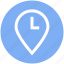 arrival, clock, estimated, location, map, pin, time 