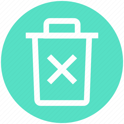 Bin, cross, dust bin, garbage, office, trash, waste bin icon - Download on Iconfinder