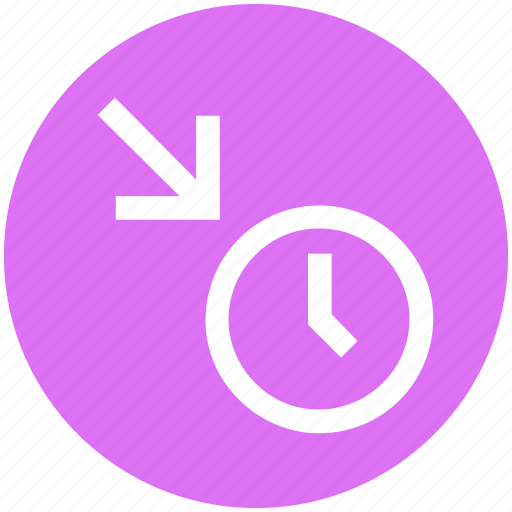 Alarm, arrow, clock, down, down arrow, time, watch icon - Download on Iconfinder
