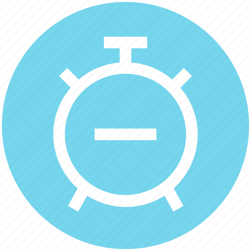 Alarm, alarm clock, clock, minus, time icon - Download on Iconfinder