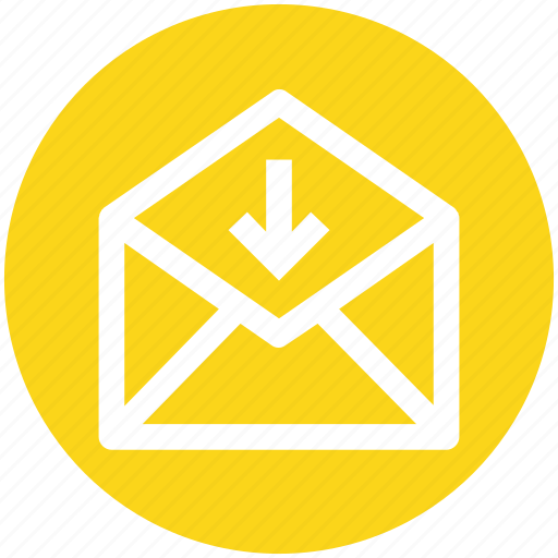 Down arrow, email, envelope, letter, mail, message, received icon - Download on Iconfinder