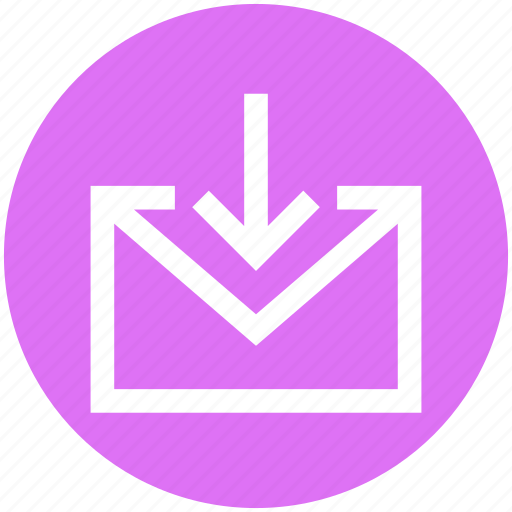 Down arrow, email, envelope, letter, mail, message, received icon - Download on Iconfinder