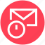 clock, email, envelope, letter, mail, message, time 