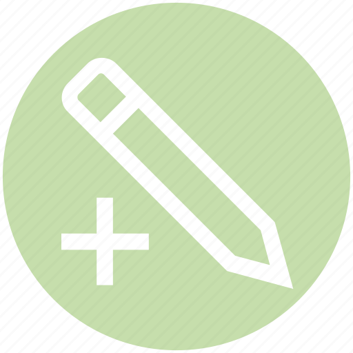 Drawing, editor, marker, pen, pencil, plus, write icon - Download on Iconfinder