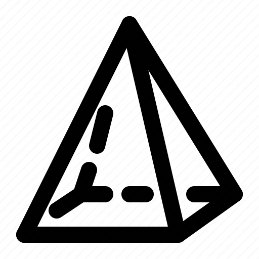 Pyramid, rectangular, geometry, math, mathematic icon - Download on Iconfinder