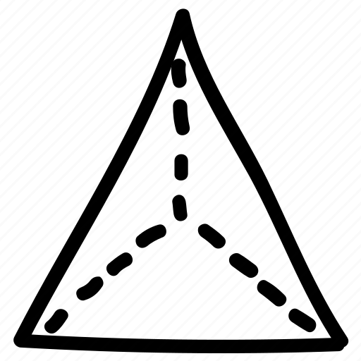 Geometry, math, mathematics, pyramid shape, triangular pyramid icon - Download on Iconfinder