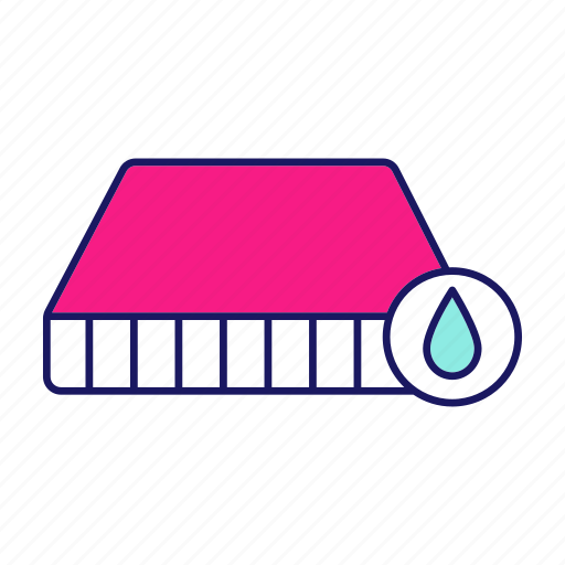 Absorb, bed, cover, drop, mattress, moisture, waterproof icon - Download on Iconfinder