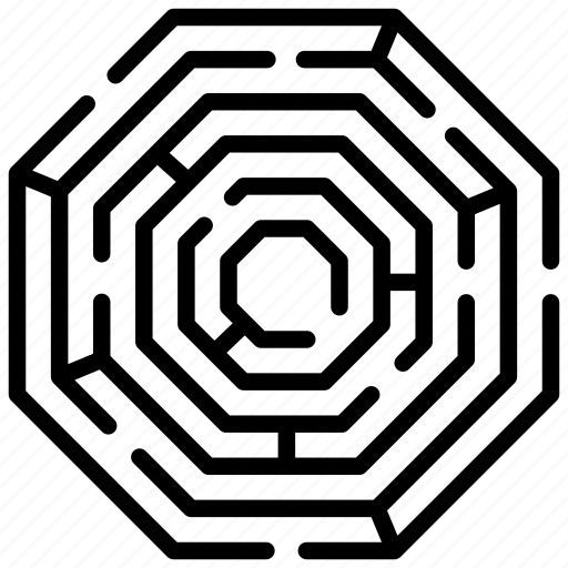 Hexagon maze, labyrinth concept, maze, maze game, puzzle icon - Download on Iconfinder