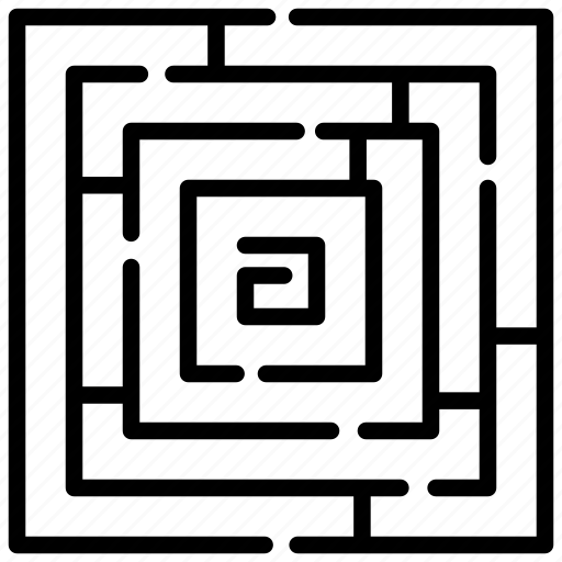 Classical maze, labyrinth, maze, maze game, puzzle icon - Download on Iconfinder