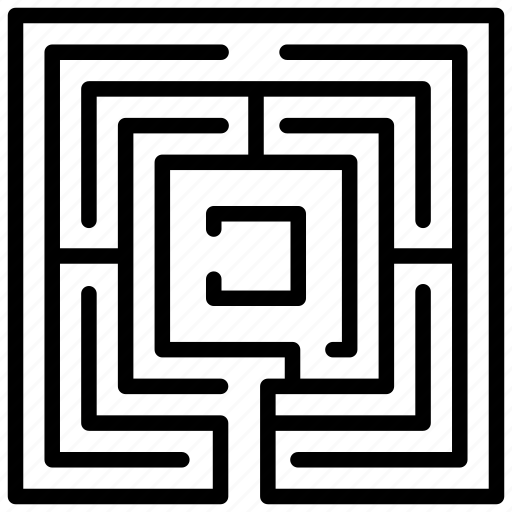 Classical maze, labyrinth, maze, maze game, puzzle icon - Download on Iconfinder