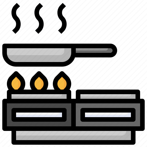 Cooking, boiling, flame, hob, pan icon - Download on Iconfinder