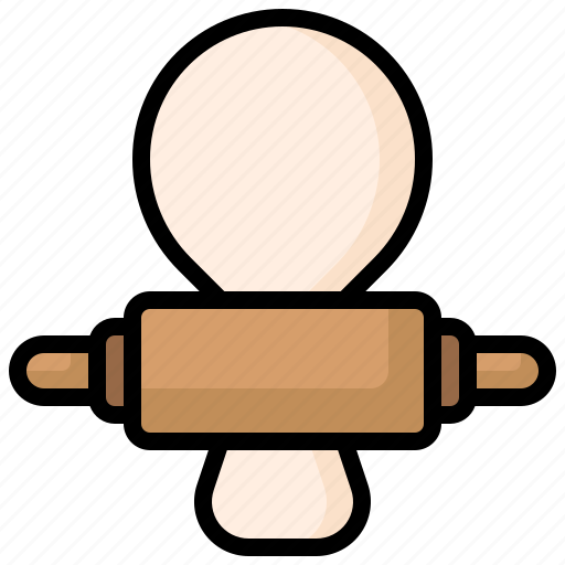 Dough, rolling, pin, bakery, cooking icon - Download on Iconfinder