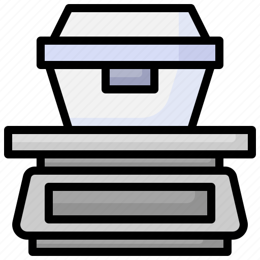 Food, container, restaurant, weighing, electronics, scale icon - Download on Iconfinder