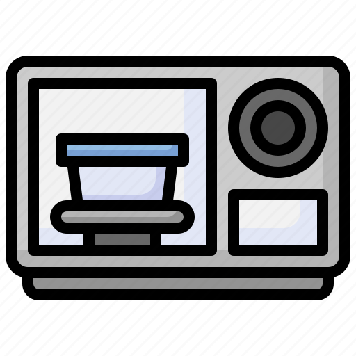 Microwave, hot, food, electronics, meal, heating icon - Download on Iconfinder