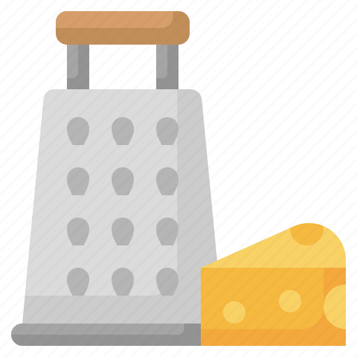 Cheese, grater, grate, kitchen, tool, dairy, portion icon - Download on Iconfinder