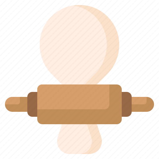 Dough, rolling, pin, bakery, cooking icon - Download on Iconfinder