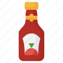 ketchup, pouring, sauce, tomato, bottle