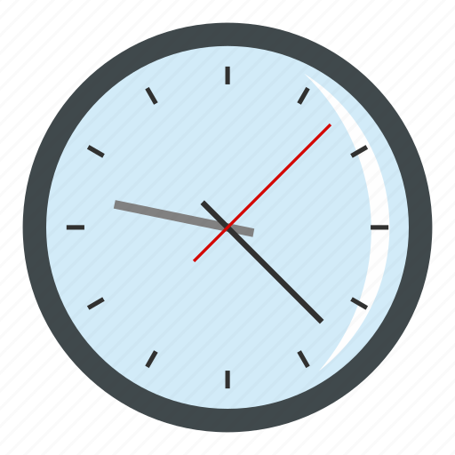 Circle, clock, hour, minute, round, time, wall icon - Download on Iconfinder