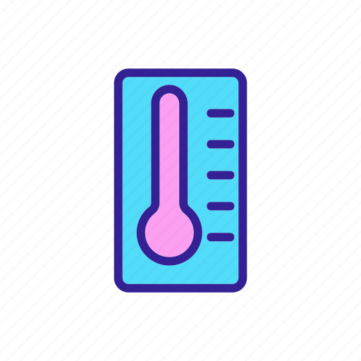 Contour, measuring, temperature, thermometer icon - Download on Iconfinder
