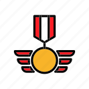 gold, medal, reward