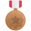 bronze, medal, achievement, award 