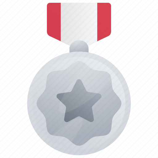 Silver, medal, award, victory icon - Download on Iconfinder