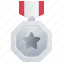 silver, medal, award, honor