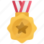 gold, medal, achievement, winner 