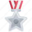 silver, medal, achievement, badge 
