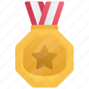 gold, medal, award, victory