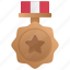 bronze, medal, achievement, honor 