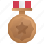bronze, medal, achievement 