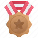 bronze, medal, award, victory